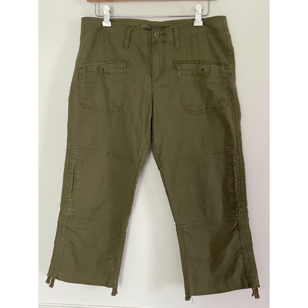 Prana Green Utility Capri Women size 6